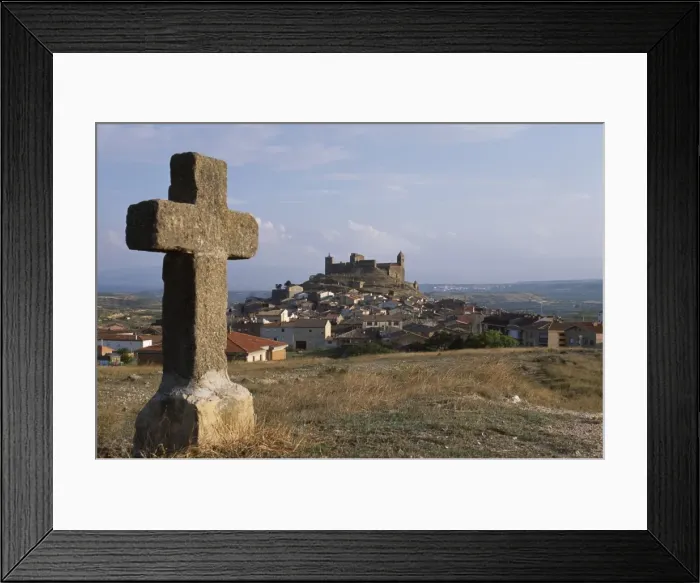Framed Print : The hilltop village of San Vicente seen from one of Framed Print : The hilltop village of San Vicente seen from one of