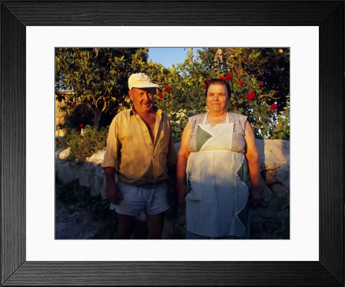 Framed Print : Old Ibethencan Farmer and his wife standing Framed Print : Old Ibethencan Farmer and his wife standing