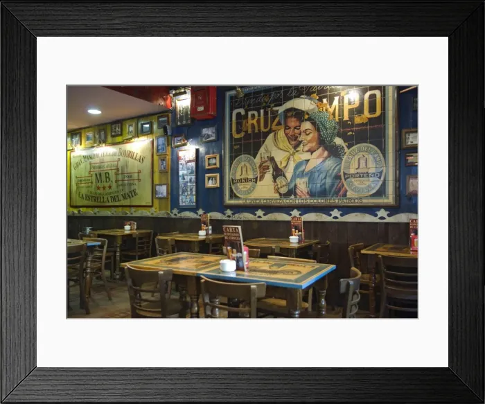 Framed Print : Interior of a bar in the Santa Cruz district of Seville Framed Print : Interior of a bar in the Santa Cruz district of Seville