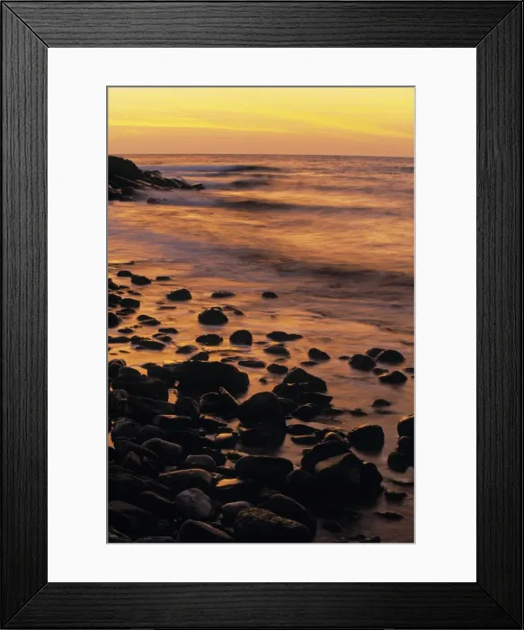 Framed Print : Beach and waves