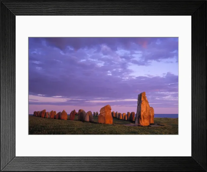 Framed Print : Viking Ale Stenar Burial site Framed Print : Viking Ale Stenar Burial site