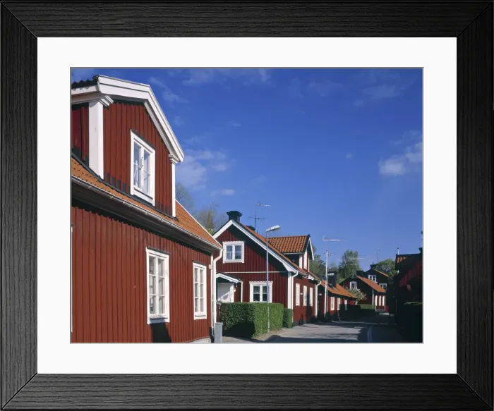 Framed Print : Red Houses Framed Print : Red Houses