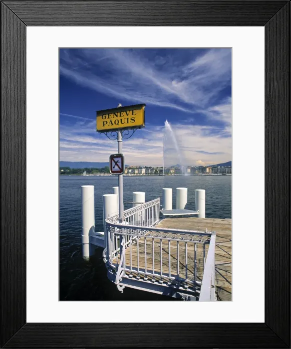 Framed Print : Jet D eau, Geneva, Switzerland