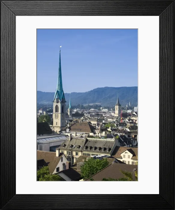 Framed Print : Skyline, Zurich Framed Print : Skyline, Zurich