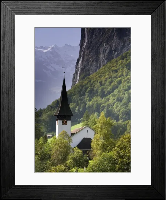 Framed Print : Lauterbrunnen Church Framed Print : Lauterbrunnen Church