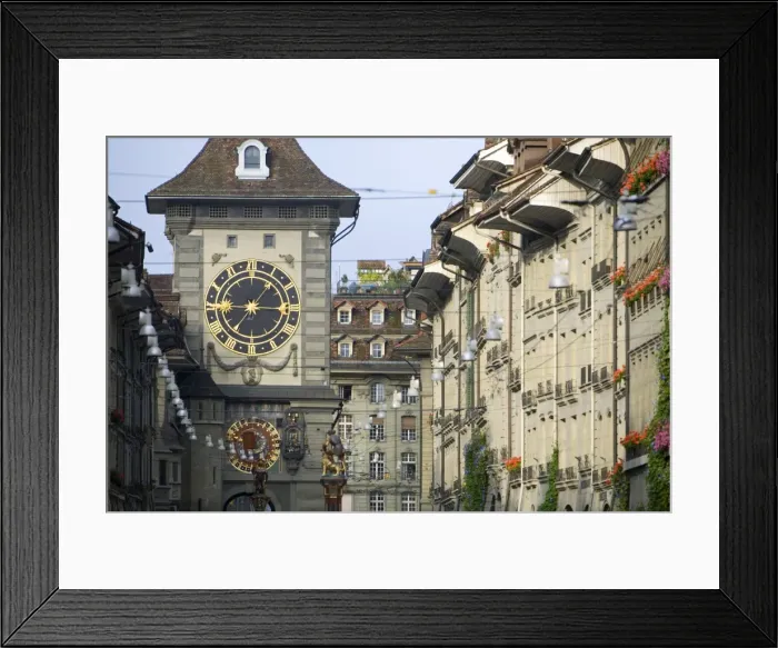 Framed Print : Kramgasse & Clock Tower Framed Print : Kramgasse & Clock Tower
