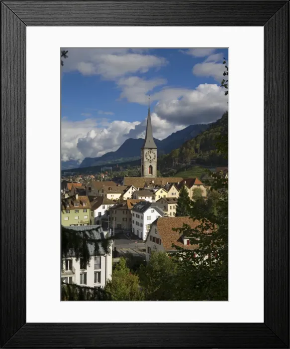 Framed Print : Skyline, Chur