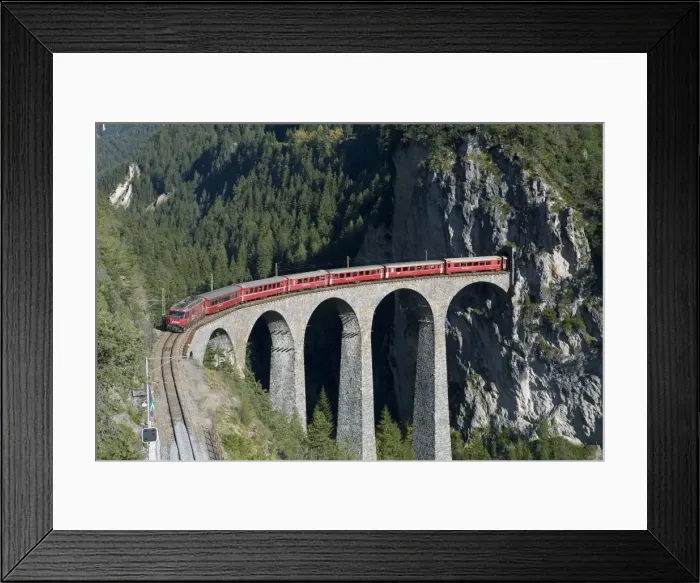 Framed Print : Glacier Express & Landwasser Viaduct Framed Print : Glacier Express & Landwasser Viaduct