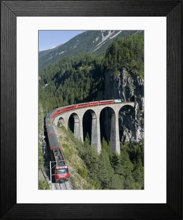 Framed Print : Glacier Express & Landwasser Viaduct