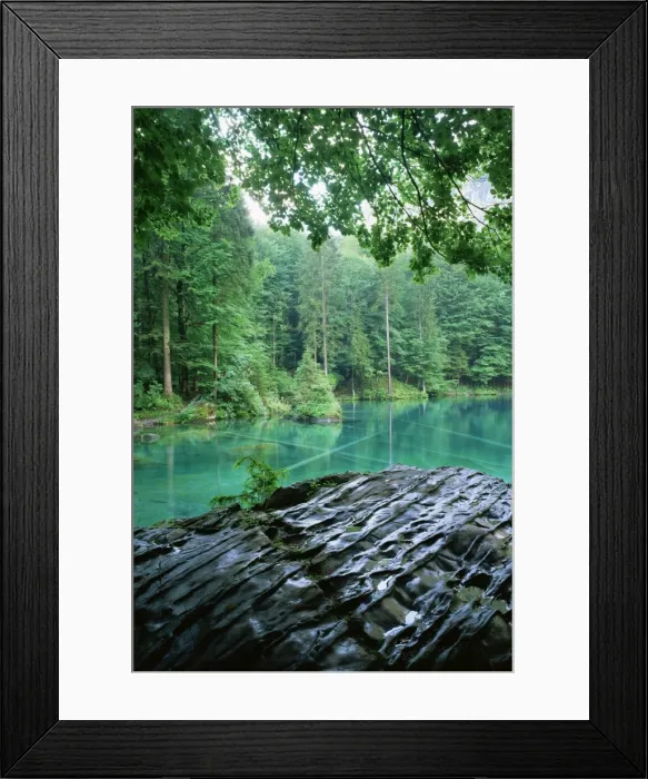 Framed Print : Blausee, Kandersteg Framed Print : Blausee, Kandersteg