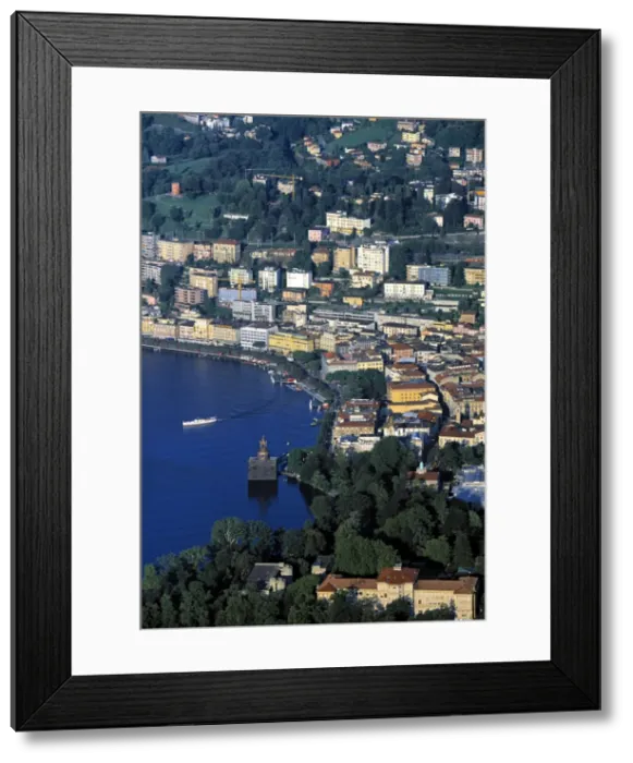 Framed Print : Lugano from Monte Bre Framed Print : Lugano from Monte Bre