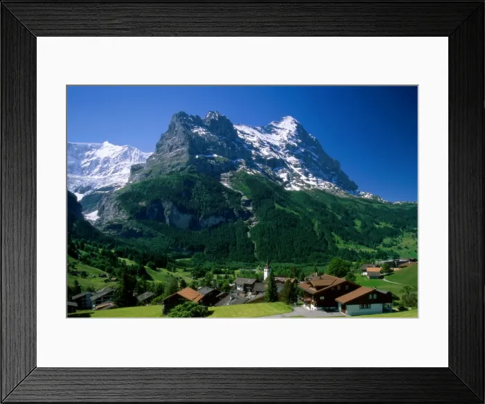 Framed Print : Town & Mountains Framed Print : Town & Mountains