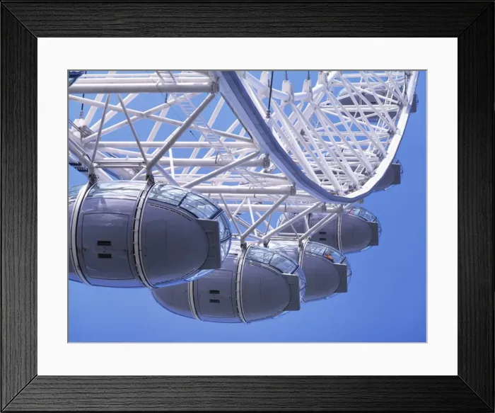 Framed Print : View looking up at Millennium Wheel from Embankment Framed Print : View looking up at Millennium Wheel from Embankment