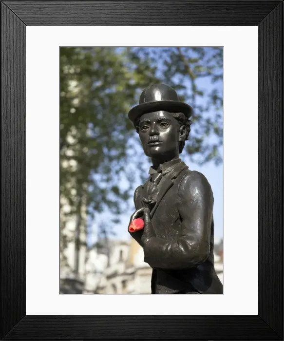 Framed Print : Statue of Charlie Chaplin in Leicester Square Framed Print : Statue of Charlie Chaplin in Leicester Square
