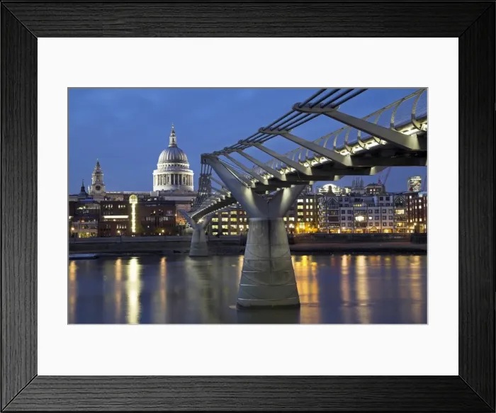Framed Print : St Pauls Cathedral seen across the Millennium Bridge Framed Print : St Pauls Cathedral seen across the Millennium Bridge