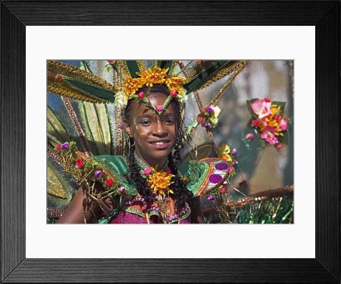 Framed Print : Colourful costumes in the Notting Hill Carnival Framed Print : Colourful costumes in the Notting Hill Carnival