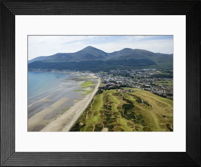 Framed Print : Royal County Down Golf Course and Slieve Donard Hotel