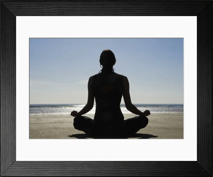 Framed Print : Yoga on the beach Framed Print : Yoga on the beach