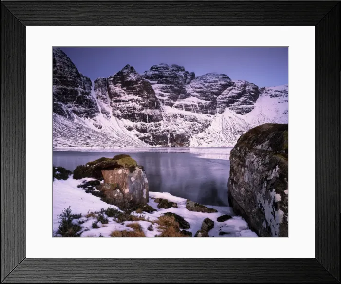 Framed Print : Loch Toll an Lochain, An Teallach Framed Print : Loch Toll an Lochain, An Teallach