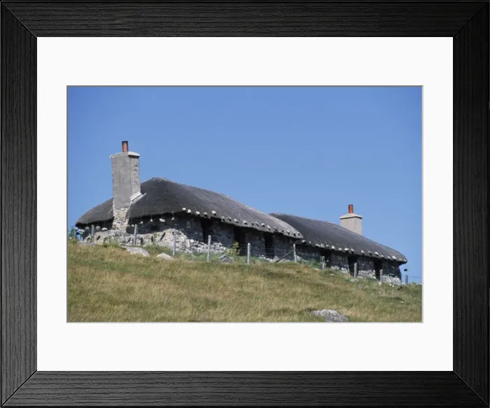 Framed Print : A thatched Blackhouse or traditional cottage Framed Print : A thatched Blackhouse or traditional cottage