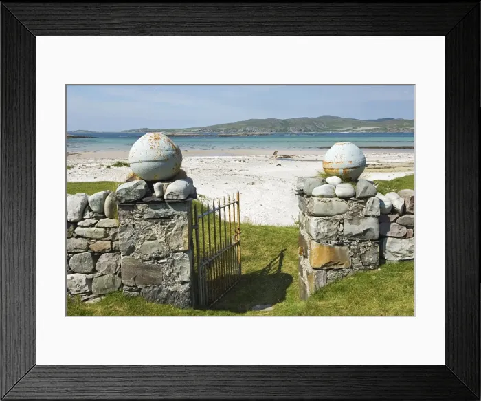 Framed Print : GlenBatrick Lodge overlooks the white sandy shore of Framed Print : GlenBatrick Lodge overlooks the white sandy shore of
