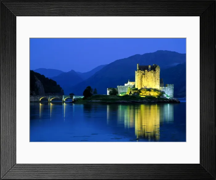 Framed Print : Loch Duich / Eilean Donan Castle / Night View Framed Print : Loch Duich / Eilean Donan Castle / Night View