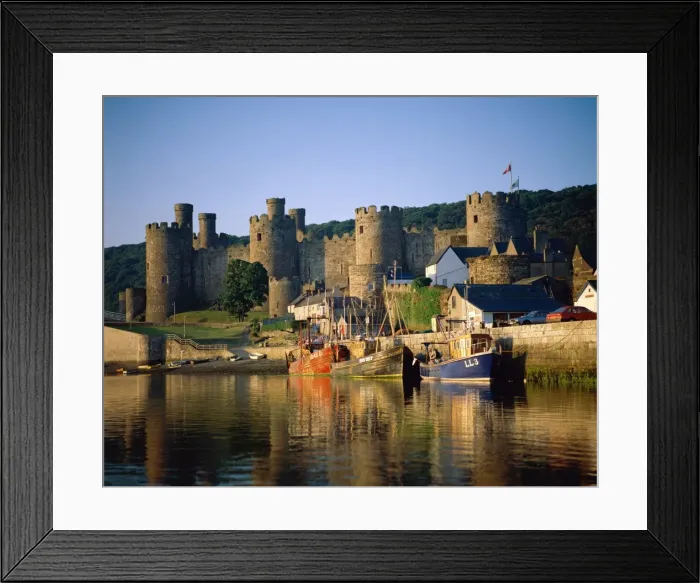 Framed Print : Conwy Castle & River Conwy Framed Print : Conwy Castle & River Conwy