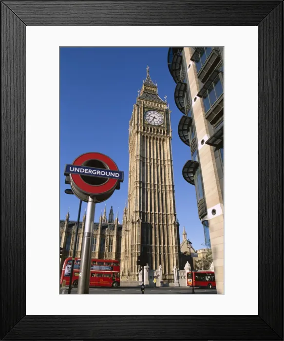 Framed Print : Westminster / Big Ben & Underground / Subway Sign Framed Print : Westminster / Big Ben & Underground / Subway Sign
