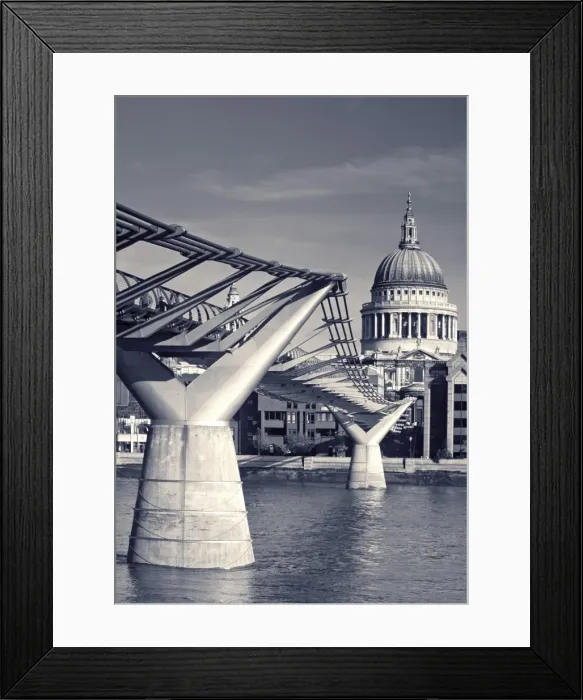 Framed Print : St. Pauls and Millennium bridge