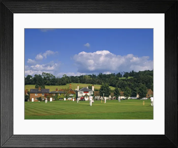 Framed Print : Cricket on Village Green Framed Print : Cricket on Village Green