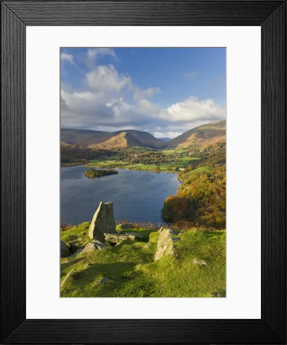 Framed Print : Grasmere lake and village from Loughrigg Fell