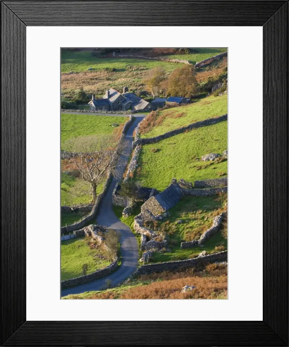 Framed Print : Country lane & houses, Snowdonia, North Wales, UK Framed Print : Country lane & houses, Snowdonia, North Wales, UK