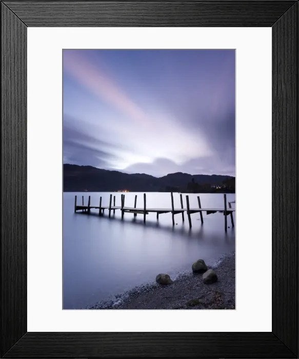 Framed Print : Brandelhow Bay jetty at dawn