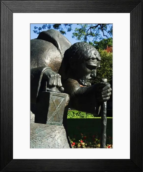 Framed Print : Old Man of Time Sculpture created by Matias Janson 2005 Framed Print : Old Man of Time Sculpture created by Matias Janson 2005