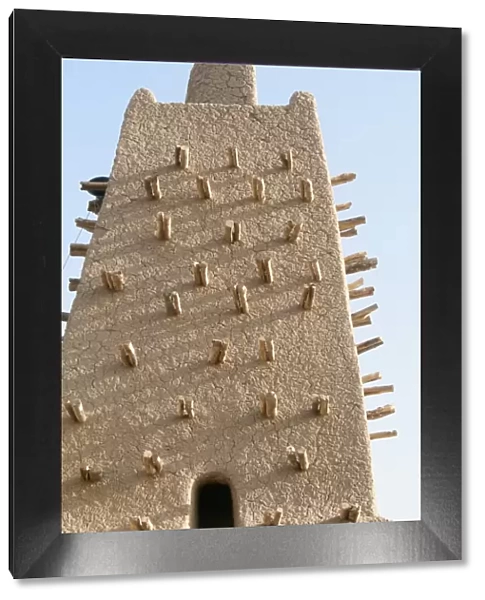 Detail of Minaret of Sankore mosque in C16th part of
