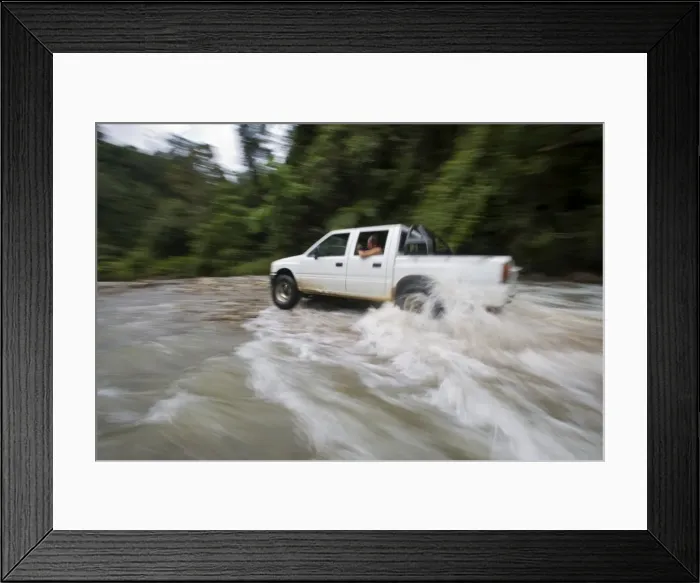 Framed Print : Cross country driving in the Crocker Range of Sabah