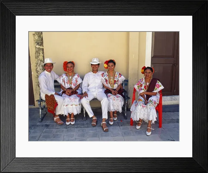 Framed Print : Members of a Folklore Dance group waiting to perform Framed Print : Members of a Folklore Dance group waiting to perform