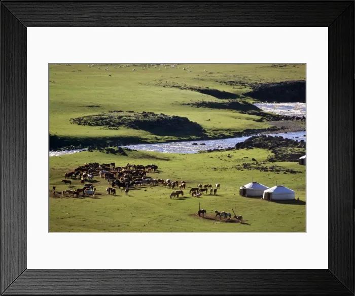 Framed Print : Mongolia, Steppeland Framed Print : Mongolia, Steppeland
