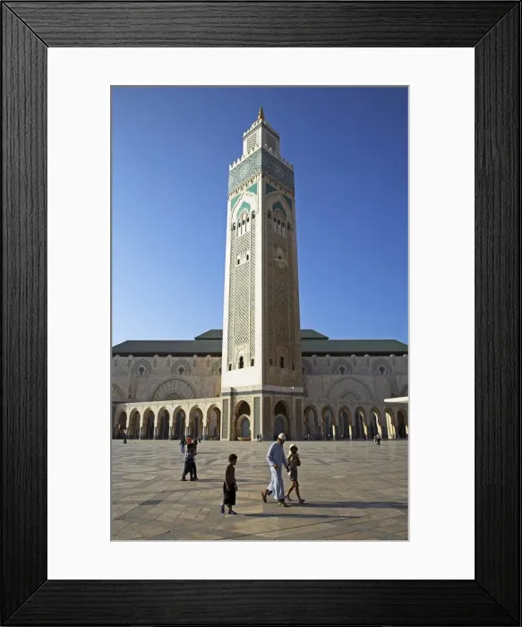 Framed Print : The Hassan II Mosque in Casablanca is the third largest Framed Print : The Hassan II Mosque in Casablanca is the third largest
