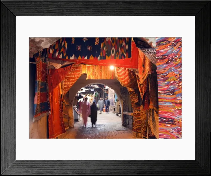 Framed Print : Morocco Marrakesh medina market at Place Framed Print : Morocco Marrakesh medina market at Place
