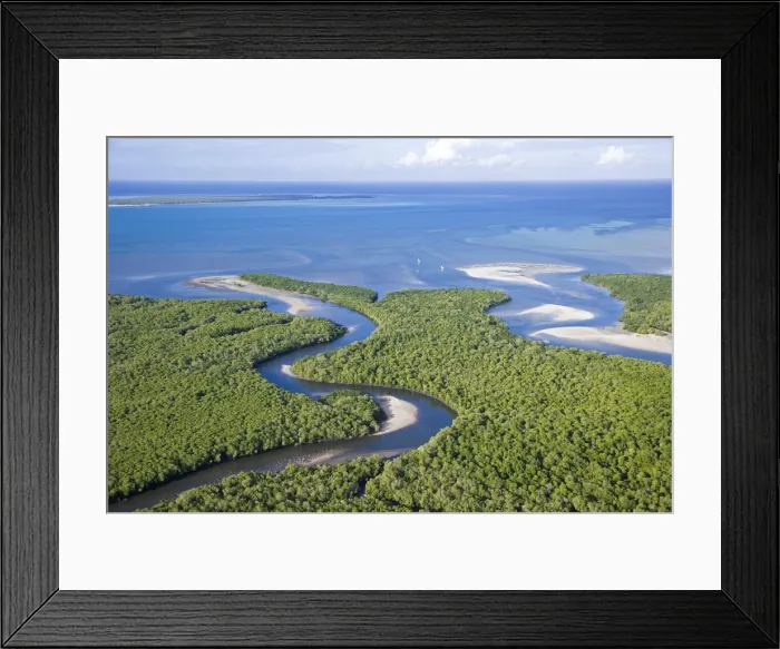Framed Print : Magrove forests line the coast north of Pemba beside Framed Print : Magrove forests line the coast north of Pemba beside
