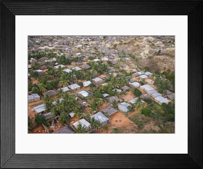 Framed Print : Aerial view of the suburbs of Pemba Framed Print : Aerial view of the suburbs of Pemba