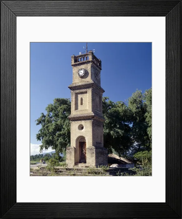 Framed Print : The Queen Victoria Clock Tower at Mangochi Framed Print : The Queen Victoria Clock Tower at Mangochi