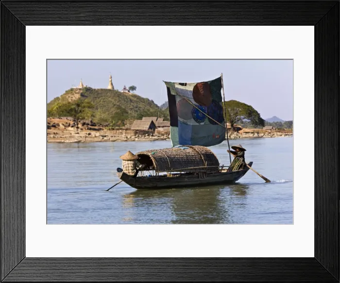 Framed Print : Myanmar, Burma, Kaladan River Framed Print : Myanmar, Burma, Kaladan River