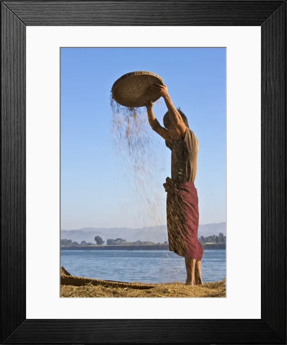 Framed Print : Myanmar, Burma, Lay Mro River Framed Print : Myanmar, Burma, Lay Mro River