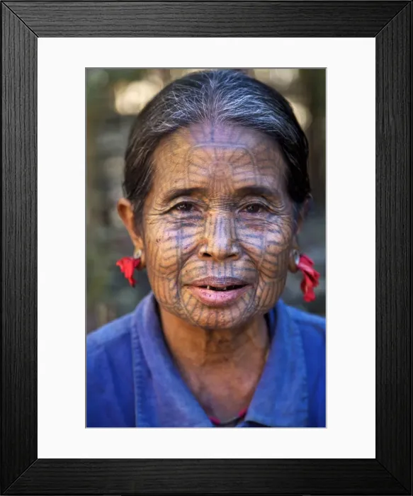 Framed Print : Myanmar, Chin State, Kyi Chaung Village