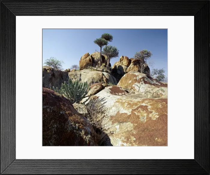 Framed Print : Lake Eyasis impressive western escarpment