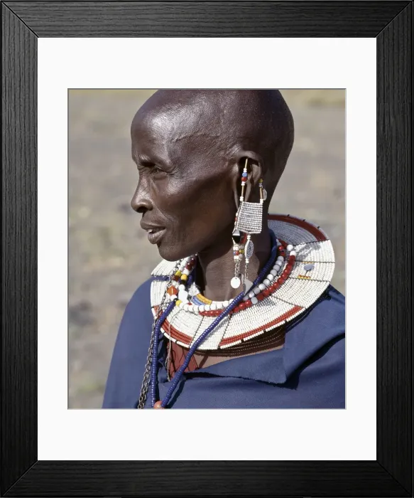 Framed Print : A Msai woman in traditional attire Framed Print : A Msai woman in traditional attire