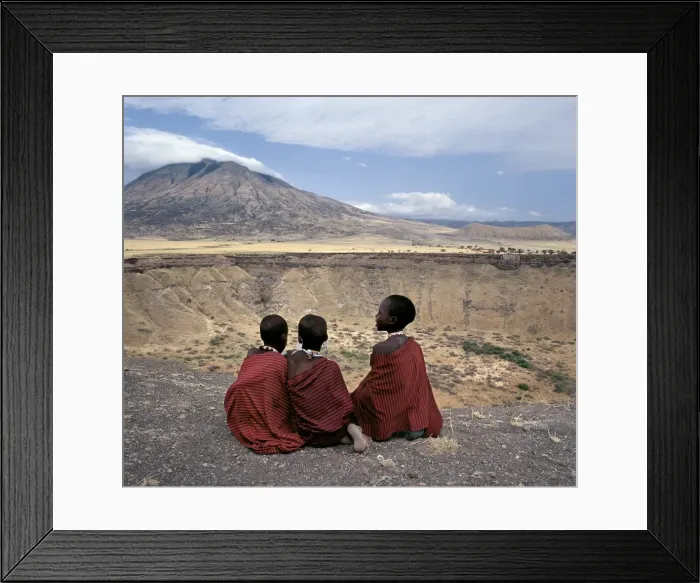 Framed Print : Three Msai girls at Shimu la Mungu Framed Print : Three Msai girls at Shimu la Mungu