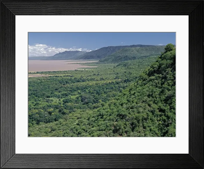 Framed Print : Western wall of the Great Rift Valley above Lake Manyara Framed Print : Western wall of the Great Rift Valley above Lake Manyara